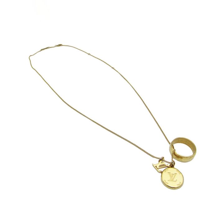 Louis Vuitton/Louis Vuitton M80189 Ring Necklace Monogram Gold