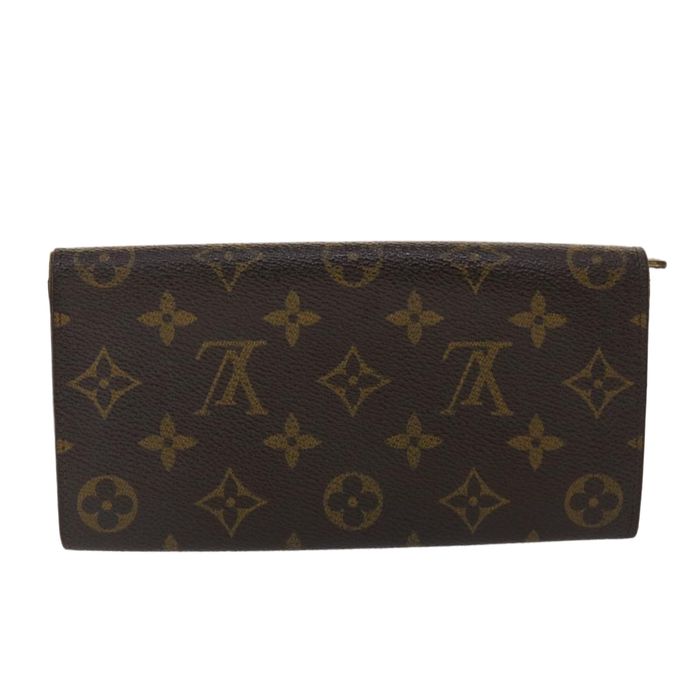 Louis Vuitton Pochette Porte Monnaie Credit Monogram Canvas M61725 Brown Wallet