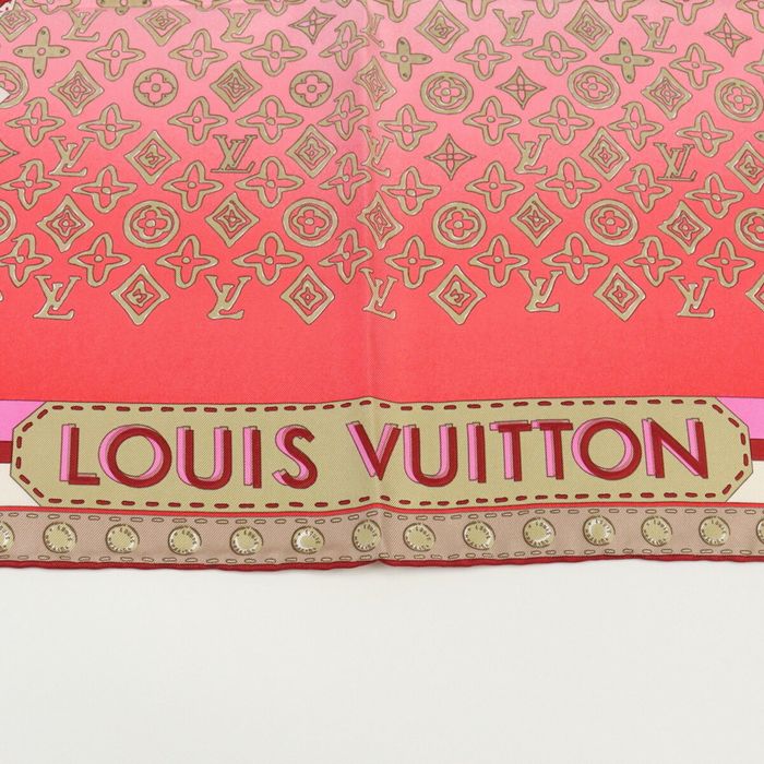 LOUIS VUITTON Louis Vuitton Monogram Cotton Carre Bandana Scarf Muffler  Yellow