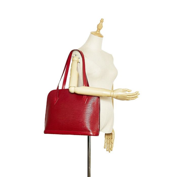 Louis Vuitton Epi Lussac Shoulder Bag Tote M52287 Castilian Red Leathe