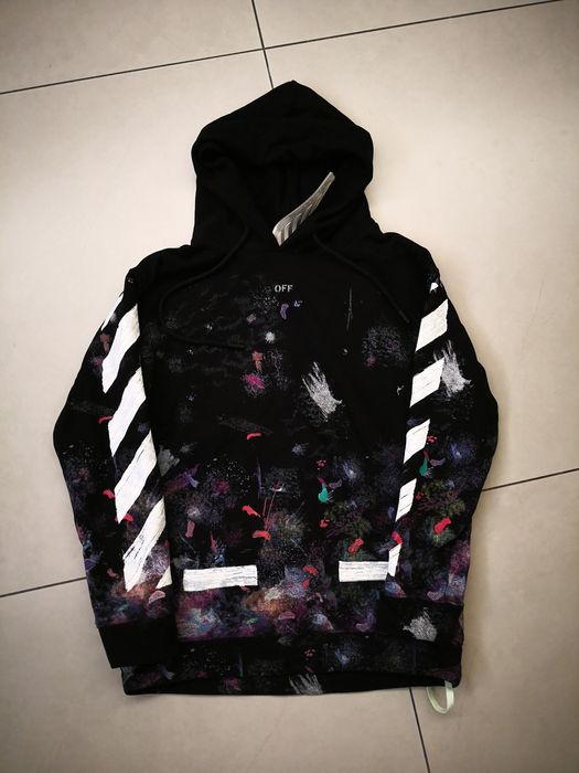 Off-White Zip Up Galaxy Hoodie