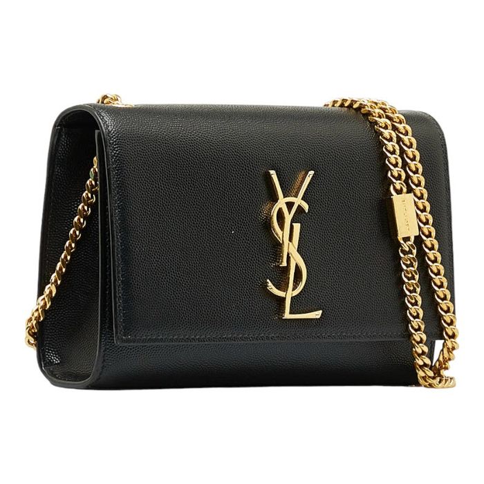 Saint Laurent Grain de Poudre Monogram Kate Tassel Small Shoulder