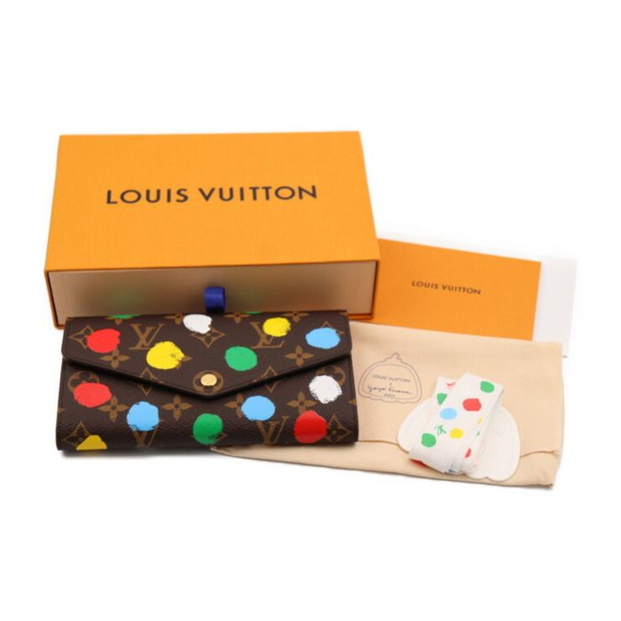 Louis Vuitton, Accessories, Louis Vuitton Lv X Yk Portefeuille Sarah Long Wallet  Pumpkin Yayoi Kusama M8214