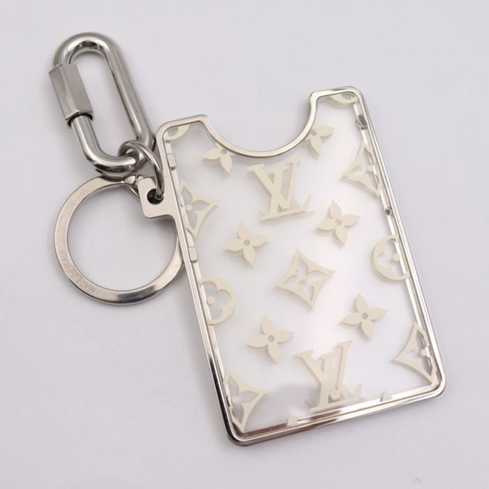 Louis Vuitton Louis Vuitton Porto Clé Prism ID Keychain M68285 Plexiglass  Clear White Silver Keyring Card Holder