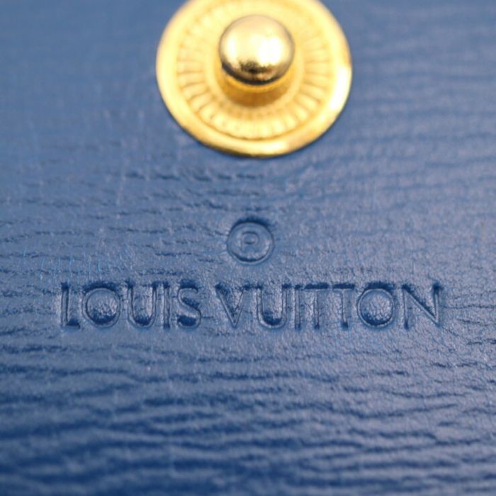 Louis Vuitton Louis Vuitton Pochette Portomone Cult Credit Long Wallet  M63565 Epi Leather Toledo Blue Gold Hardware Old Snap Button Vintage