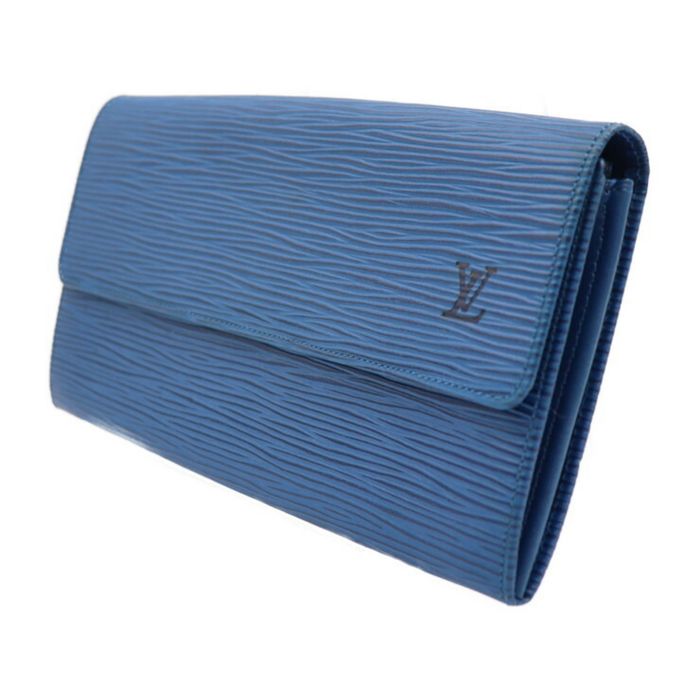 Louis Vuitton - Authenticated Wallet - Leather Blue Plain for Women, Good Condition
