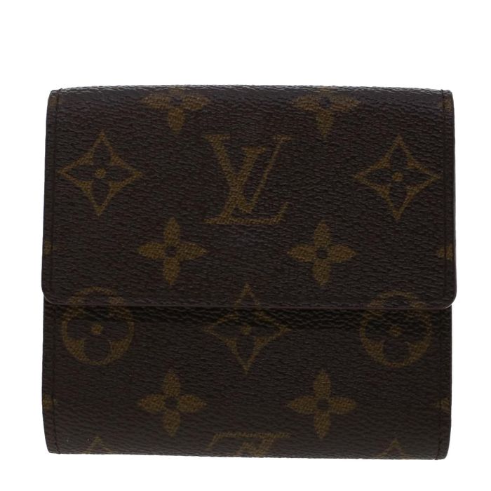 Louis Vuitton Pochette Porte Monnaie Credit Monogram Canvas M61725 Brown Wallet