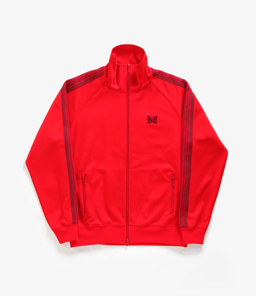 Needles TRACKTOP RED ニードルス NEEDLES Track Jacket & Pants Red Jacquard Size-S Used from
