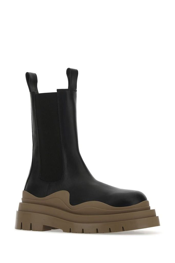 Bottega Veneta Tall Tire Chelsea Boots with brown sole