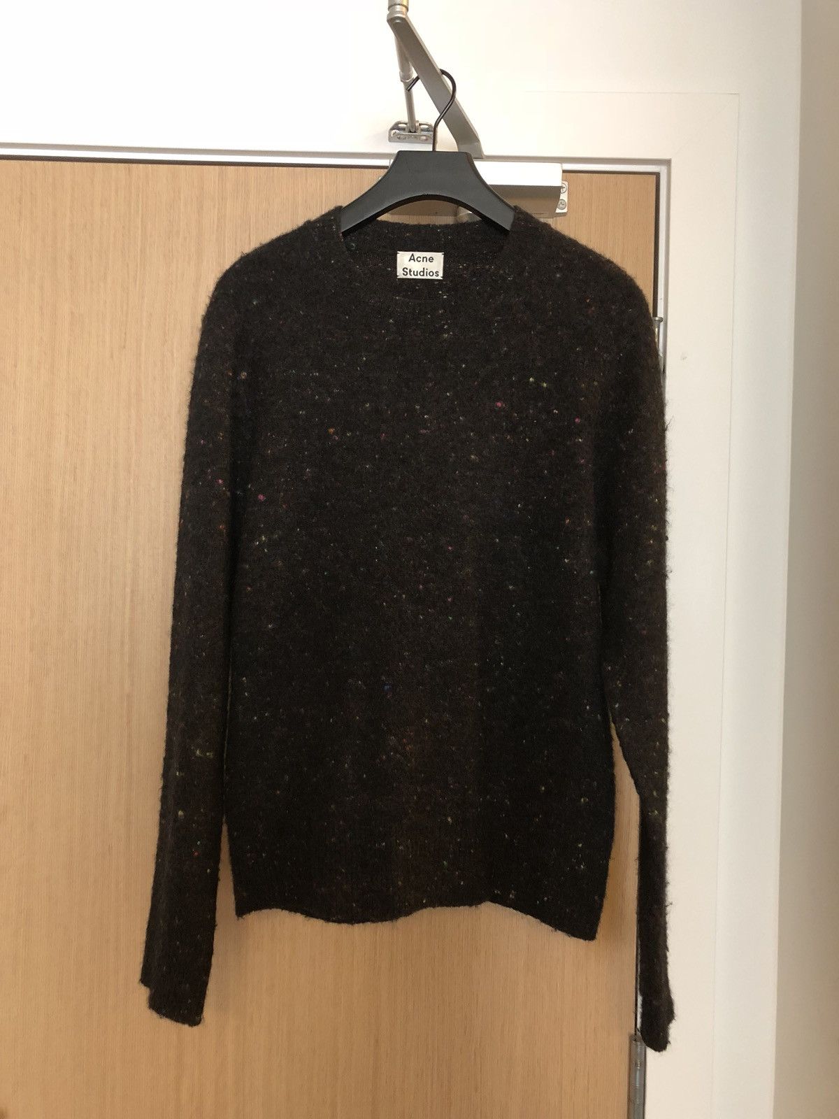 Acne Studios Black Peele Donegal Sweater | Grailed