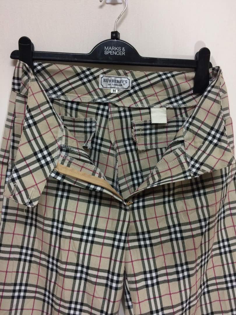 Burberry VINTAGE BURBERRYS CHECK NOVE CROPPED PANTS Size US 26 / EU 42 - 4 Thumbnail