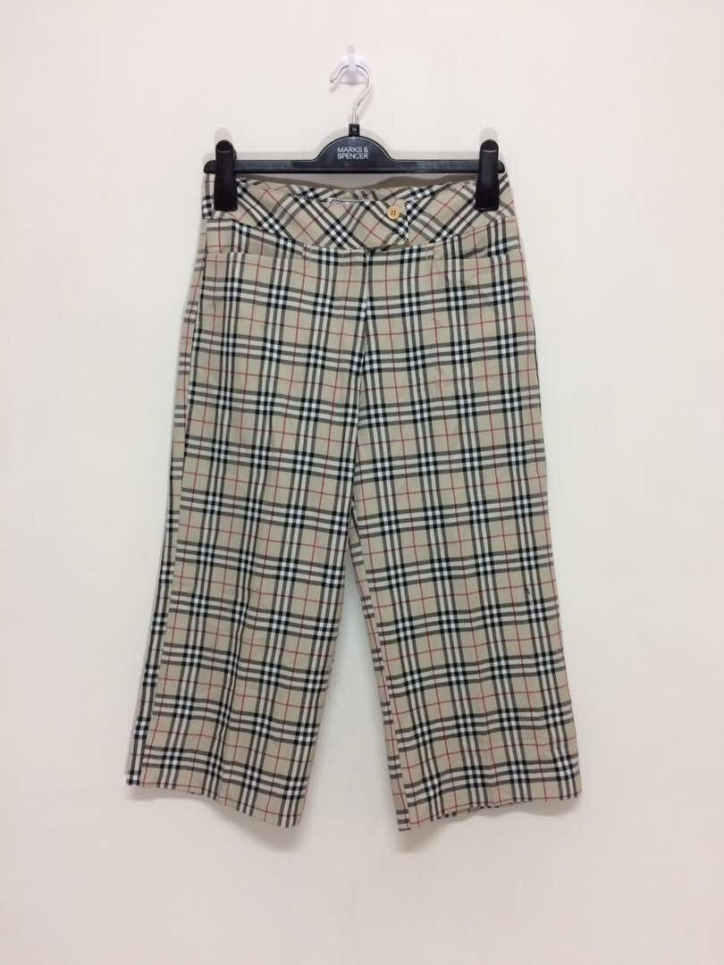 Burberry VINTAGE BURBERRYS CHECK NOVE CROPPED PANTS Size US 26 / EU 42 - 1 Thumbnail