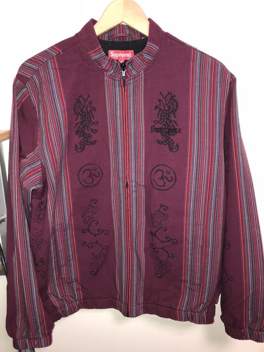 Supreme Woven Striped Batik Jacket Purple | Grailed