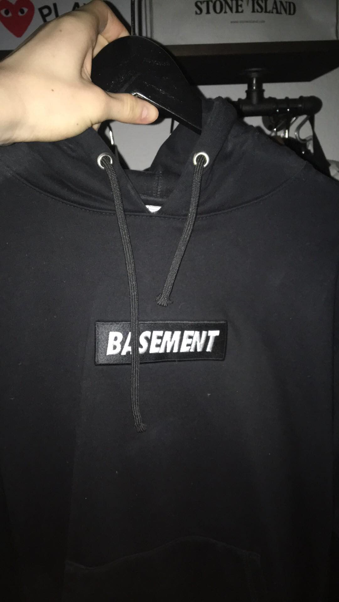 Basement box logo hoodie hotsell