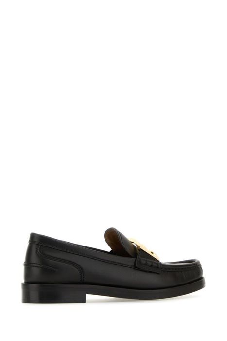 Fendi Black Leather Baguette Loafers | Grailed