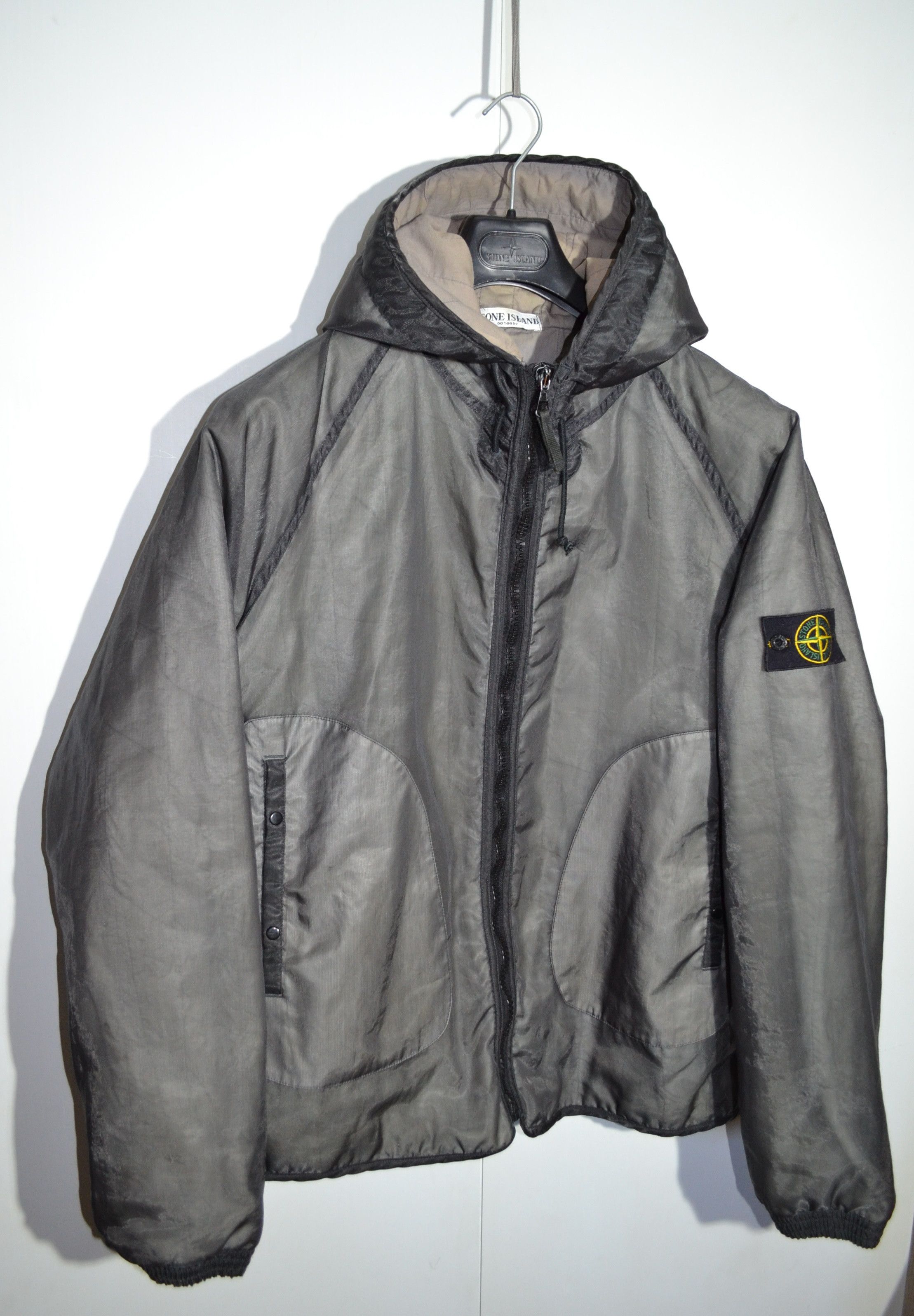 Stone Island RARE Stone Island XL size Monofilament Grey Jacket AW