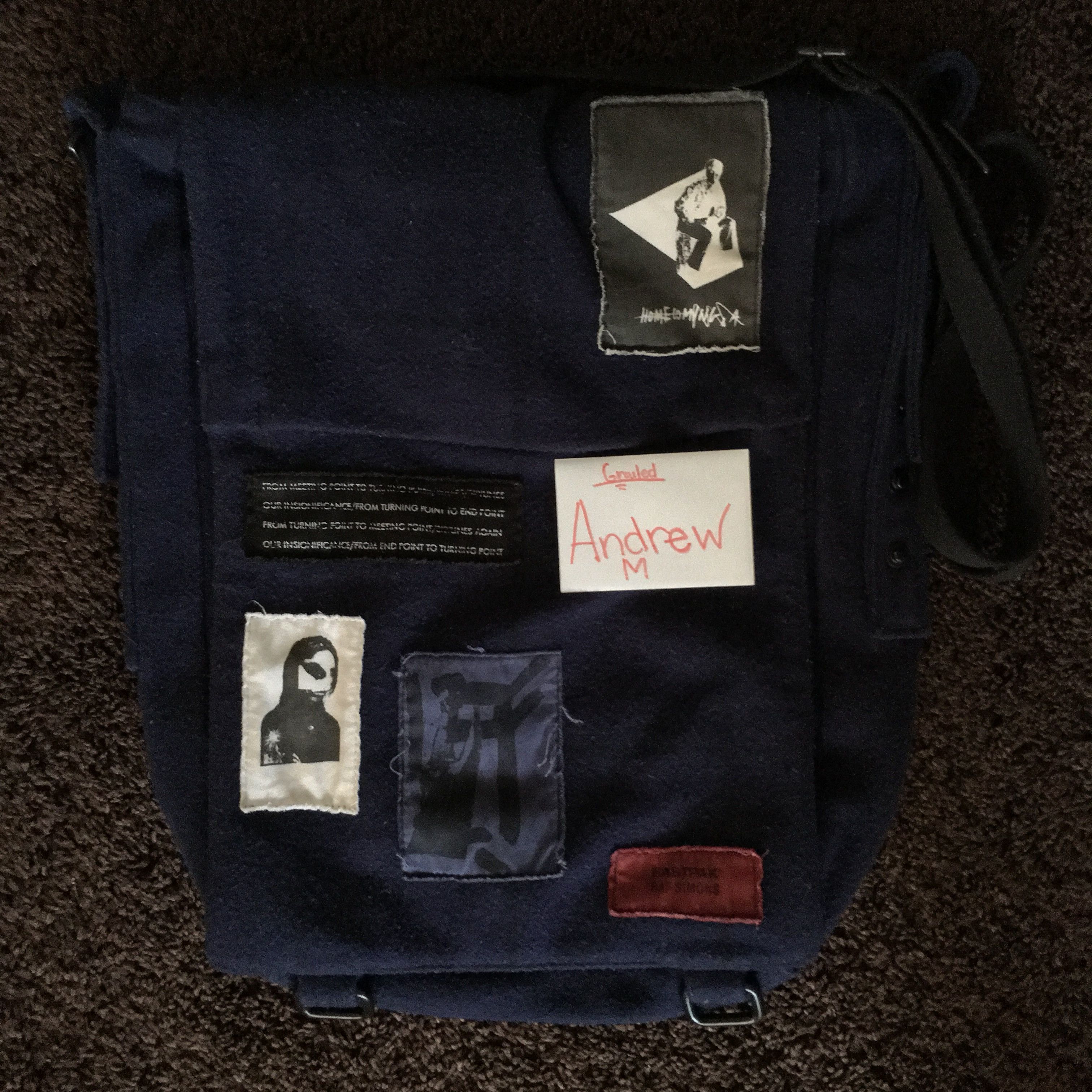 Raf Simons Wool Patch backpack from F/W 2008, Grailed