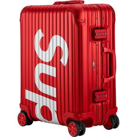 Supreme SS18 Supreme RIMOWA Red Carry On Topas Multi-Wheel 45L Suitcase ...