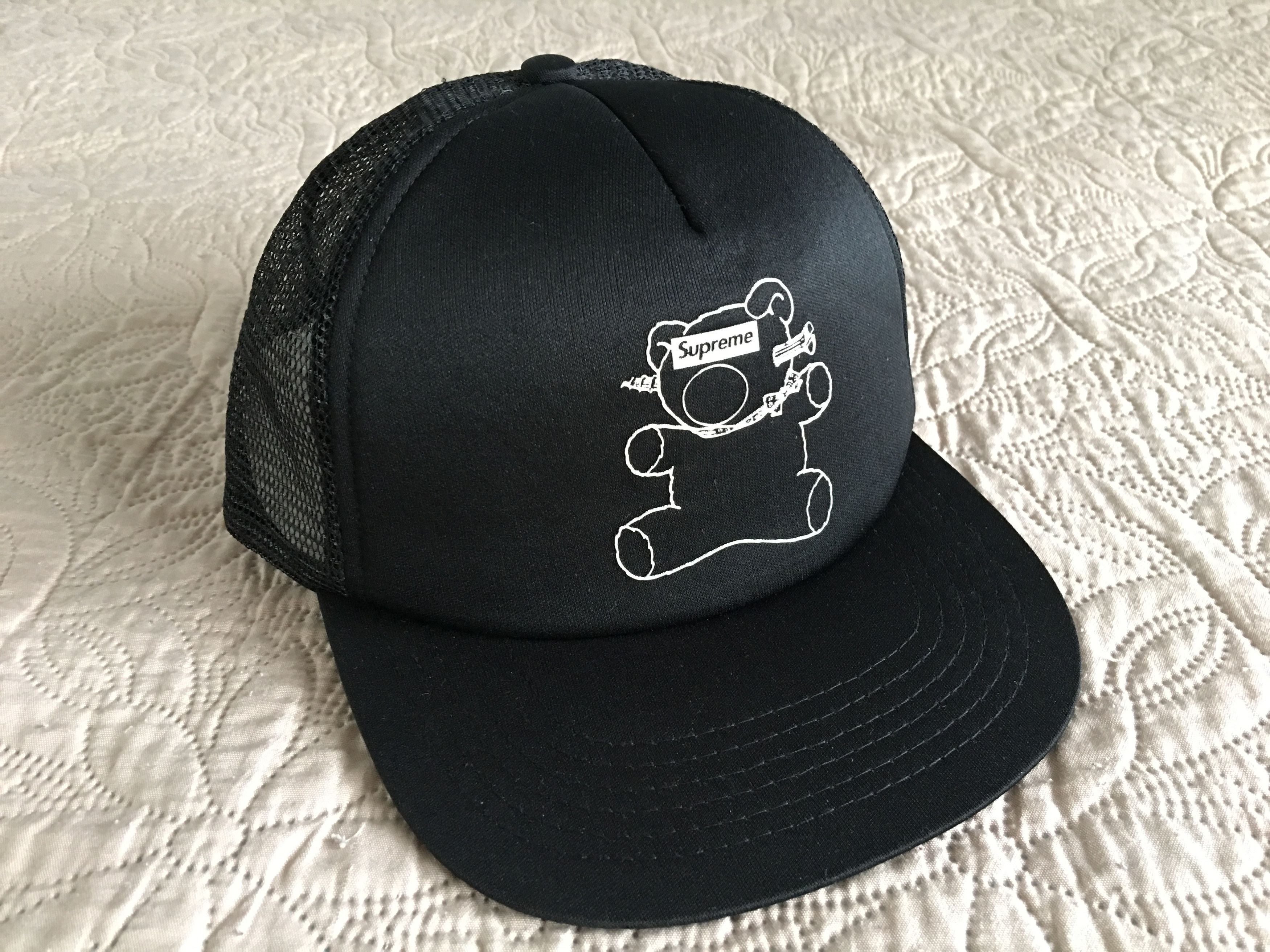 Supreme Supreme x Undercover Black Mesh Bear Snapback Hat | Grailed