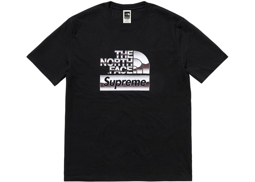 Supreme Supreme The North Face Metallic Logo T-Shirt Black | Grailed