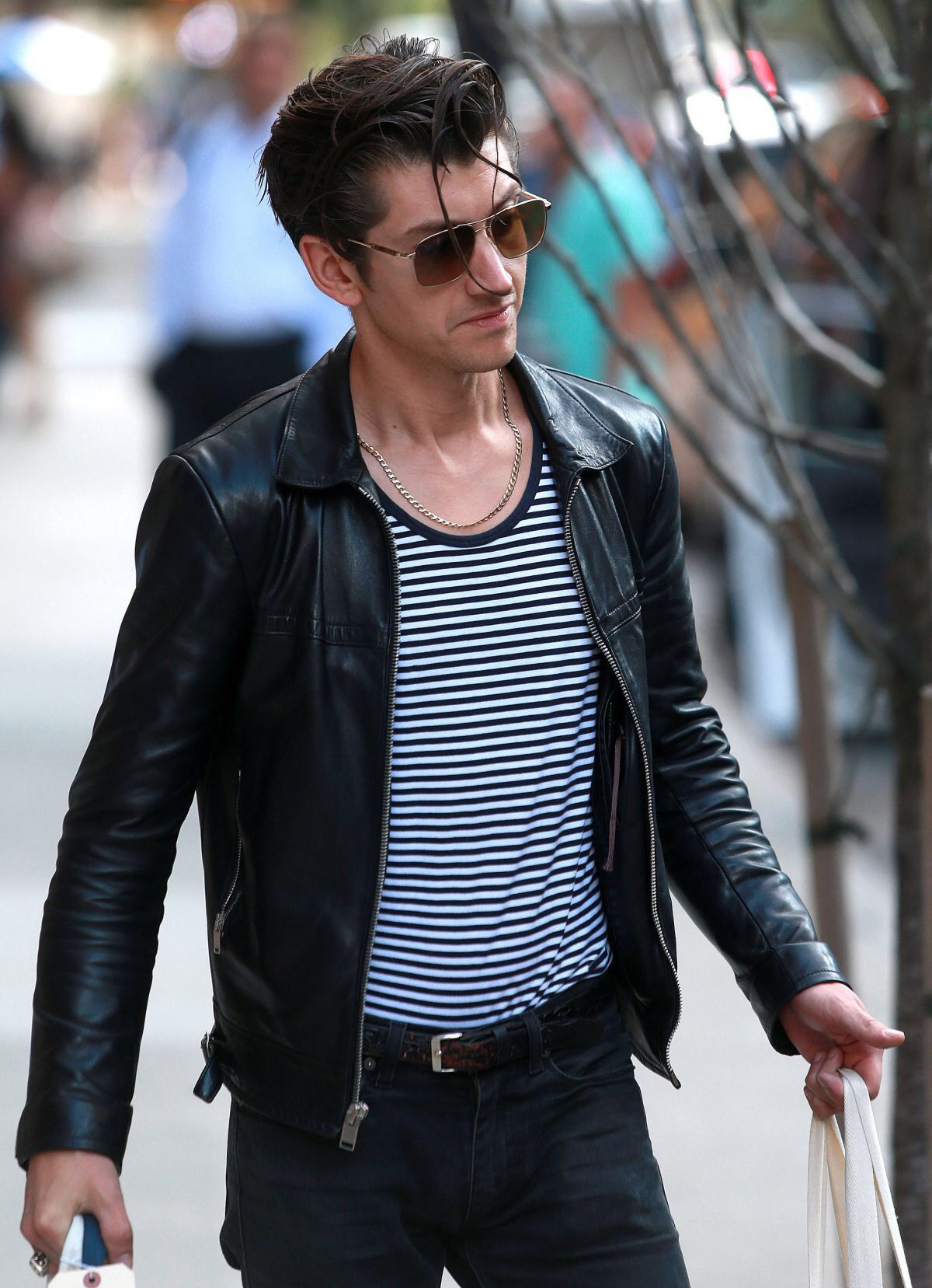Saint laurent hedi slimane leather jacket discount
