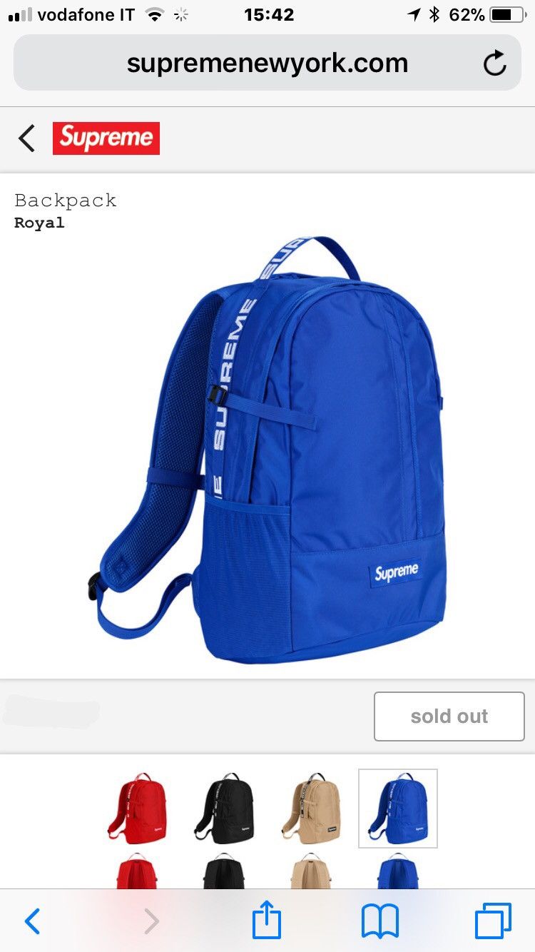 Supreme Logo Backpack Blue - FW23 - US