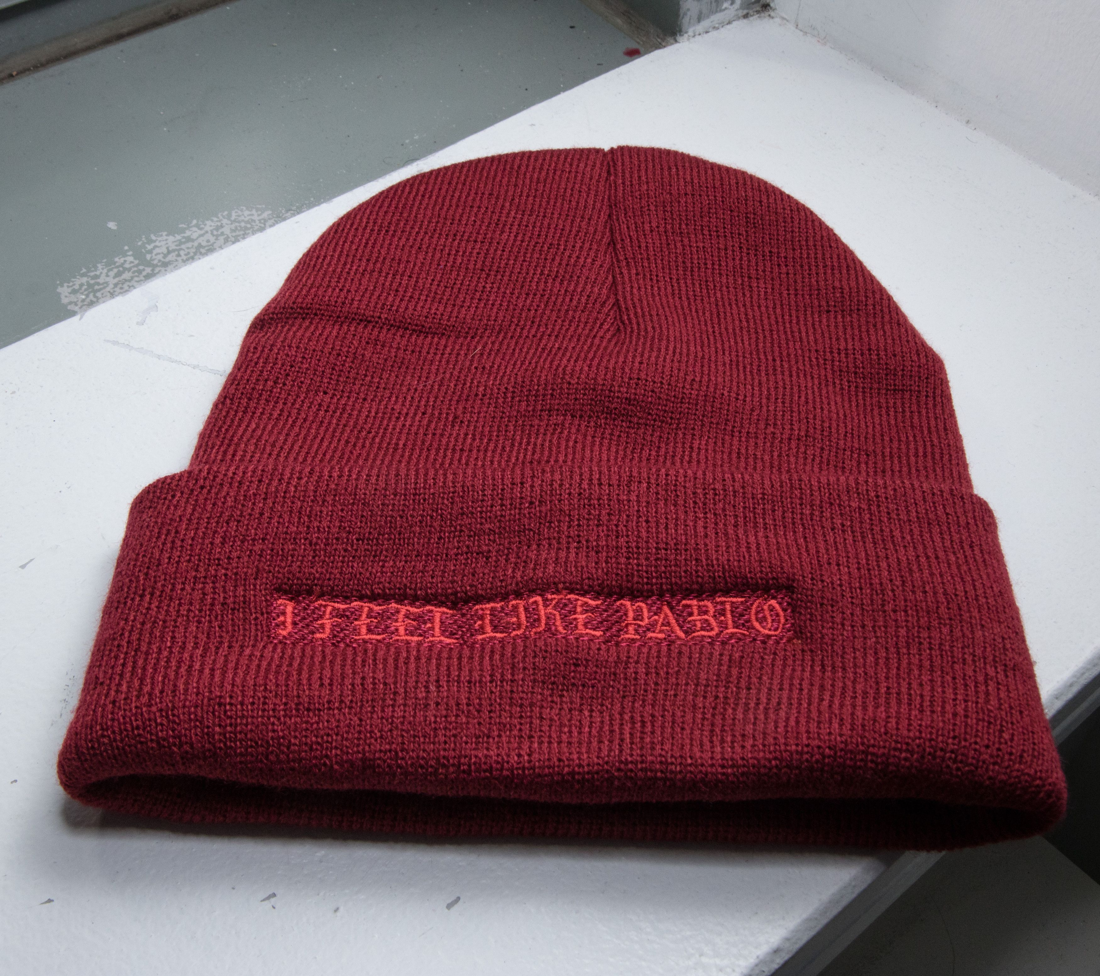 Yeezy I feel Like Pablo Beanie Kanye West Merch I Feel Like Pablo Tour Beanie - Red Hats  main image 4
