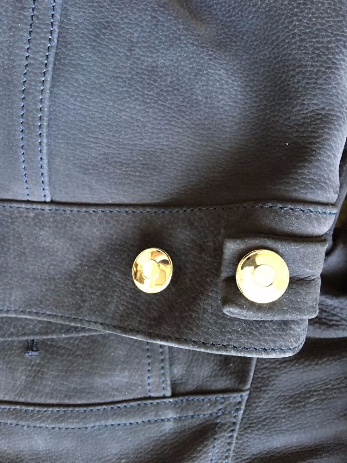 Paul Smith Mainline Navy Suede-Leather Down Filled Jacket Size US M / EU 48-50 / 2 - 6 Thumbnail
