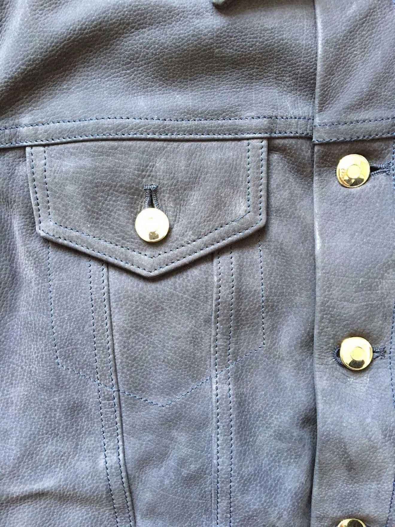 Paul Smith Mainline Navy Suede-Leather Down Filled Jacket Size US M / EU 48-50 / 2 - 5 Thumbnail