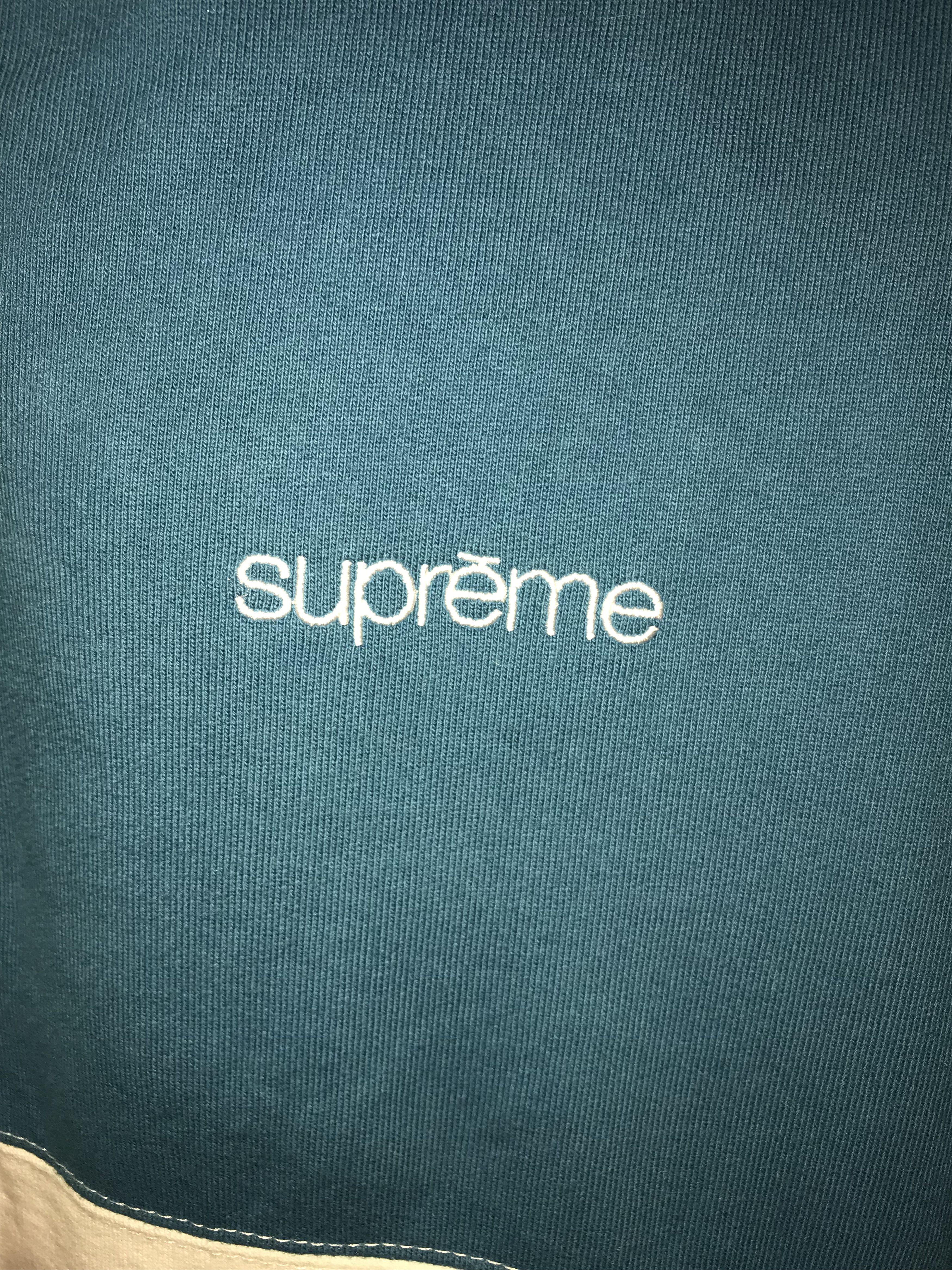 Supreme Color Blocked Half Zip Sweatshirt Teal/Orange Size US L / EU 52-54 / 3 - 2 Thumbnail