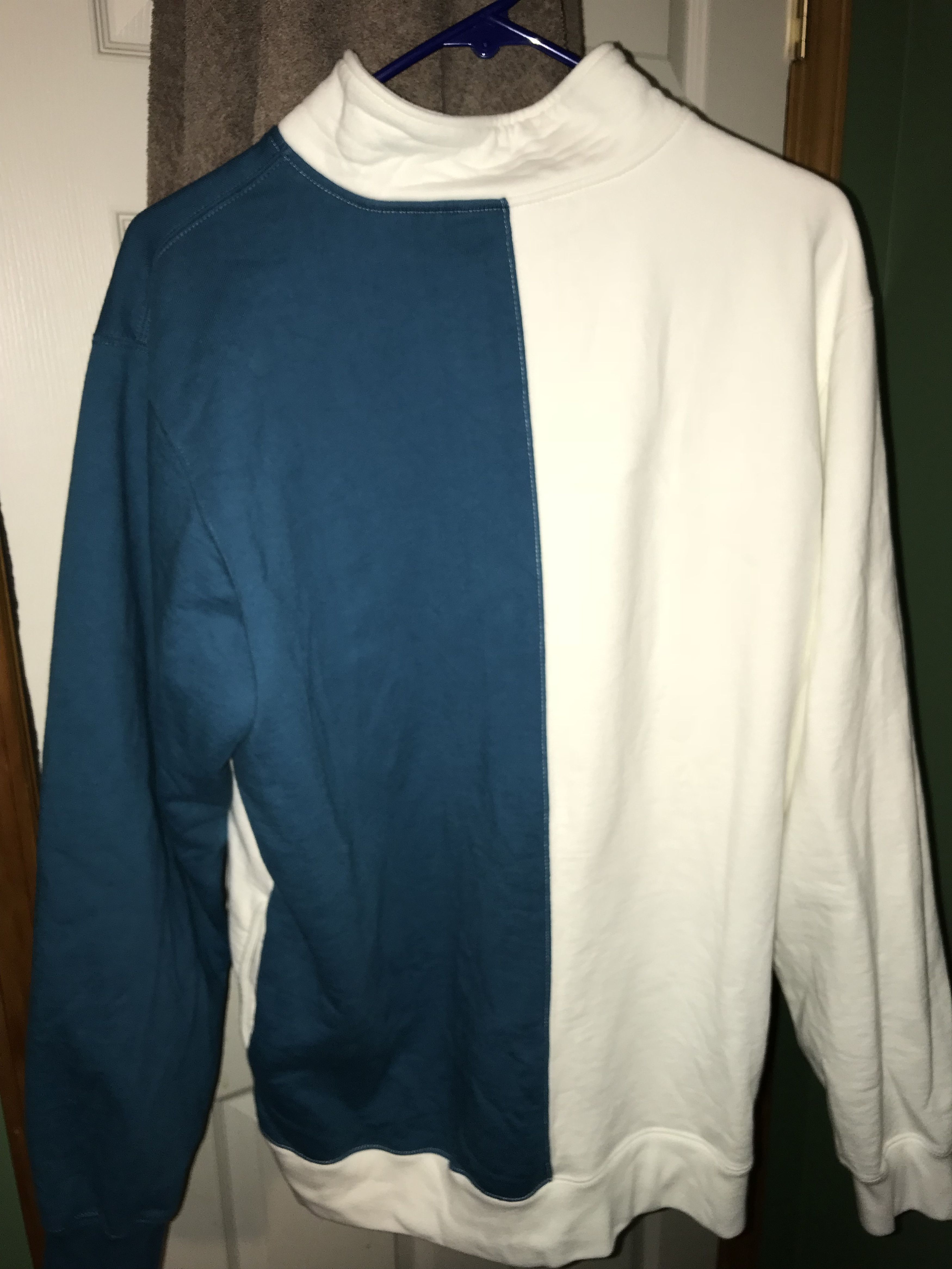 Supreme Color Blocked Half Zip Sweatshirt Teal/Orange Size US L / EU 52-54 / 3 - 3 Thumbnail