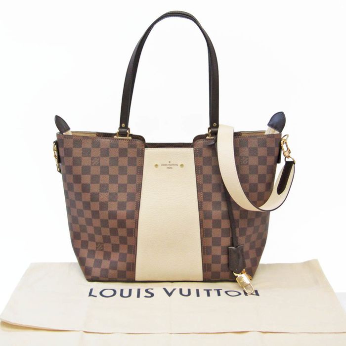 Louis Vuitton Damier Canvas and Taurillon Leather Jersey Tote