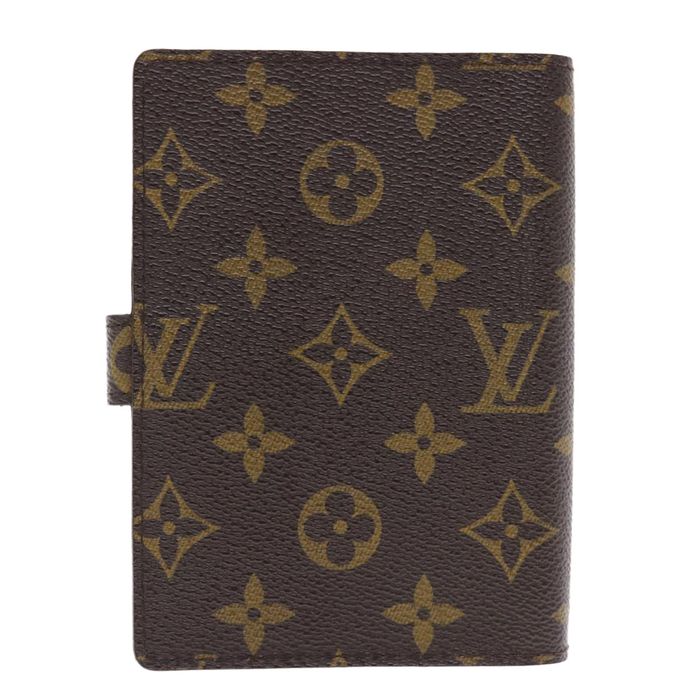 LOUIS VUITTON Monogram Agenda GM Day Planner Cover R20006 LV Auth