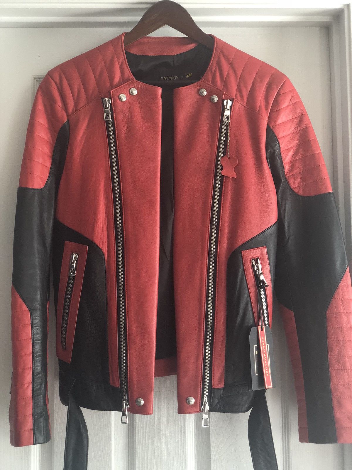 Balmain Leather Biker Jacket Size US M / EU 48-50 / 2 - 2 Thumbnail