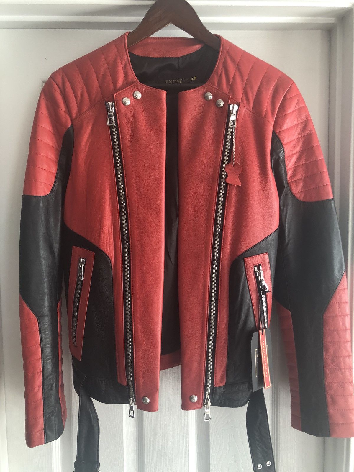 Balmain Leather Biker Jacket Size US M / EU 48-50 / 2 - 1 Thumbnail