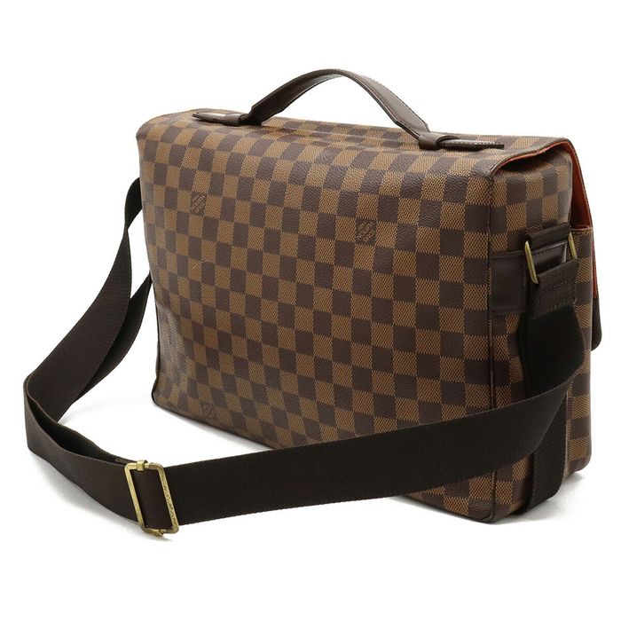 Louis Vuitton Damier Broadway Handbag N42270 Brown PVC Leather Men's LOUIS  VUITTON