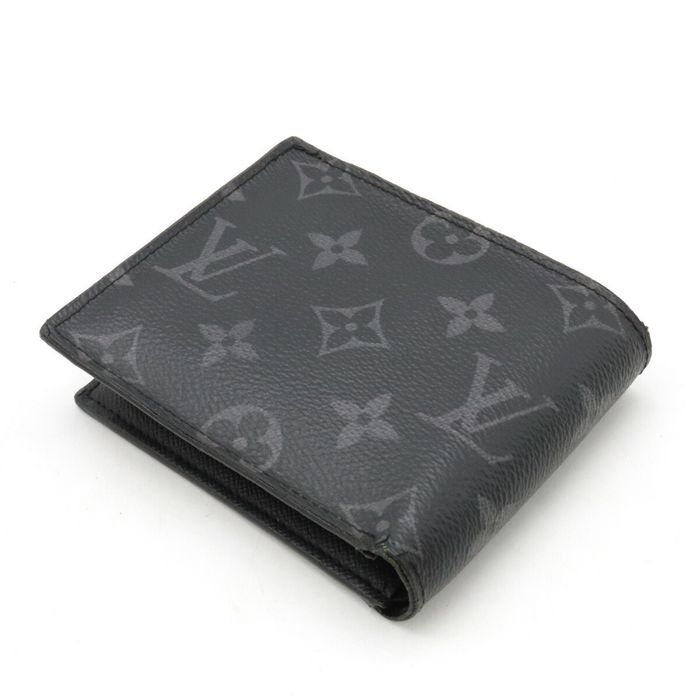 Louis Vuitton Monogram Eclipse Bifold Wallet Marco M62545 Men's