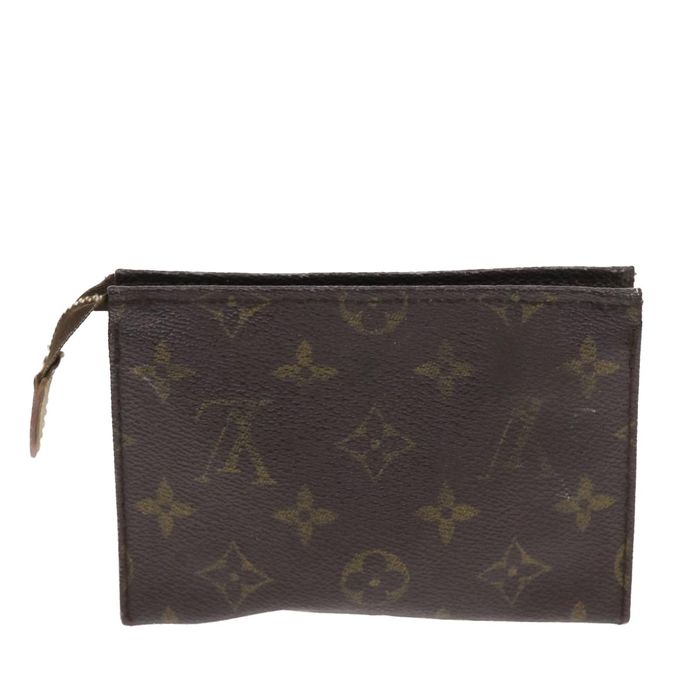 LOUIS VUITTON Monogram Posh Noe Pouch Fuchsia M43445 LV Auth 50385