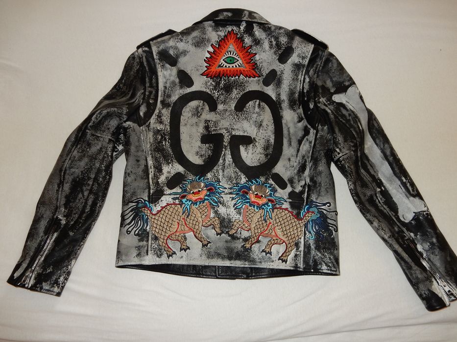 Gucci Limited Gucci Ghost Biker Leather Jacket | Grailed
