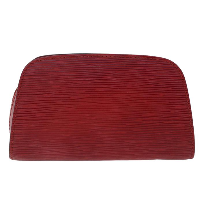 Authentic Louis Vuitton Epi Dauphine Cosmetic Pouch Red M48447 LV