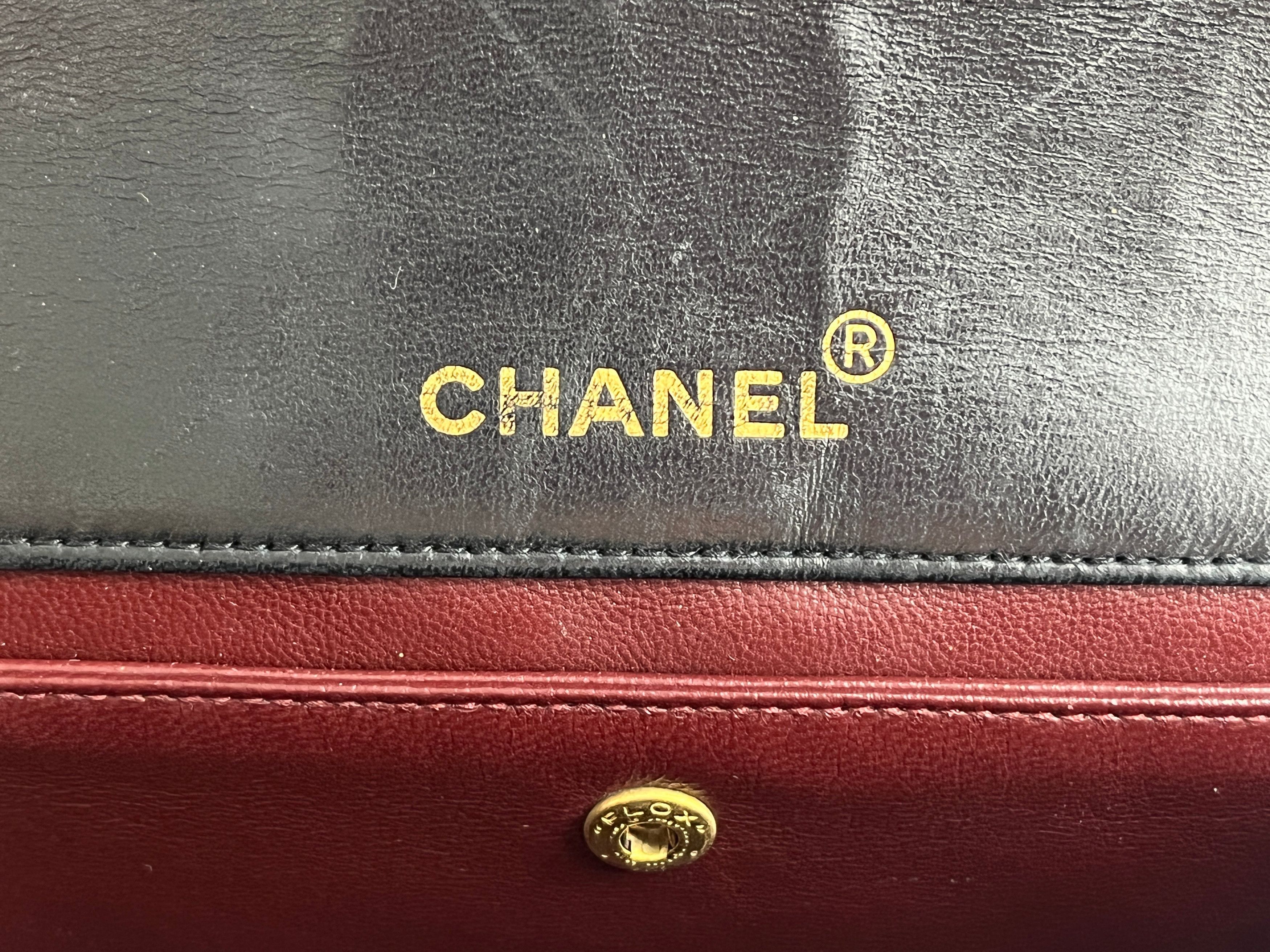 Chanel Quilted Lambskin Single Flap Medium Black Crossbody