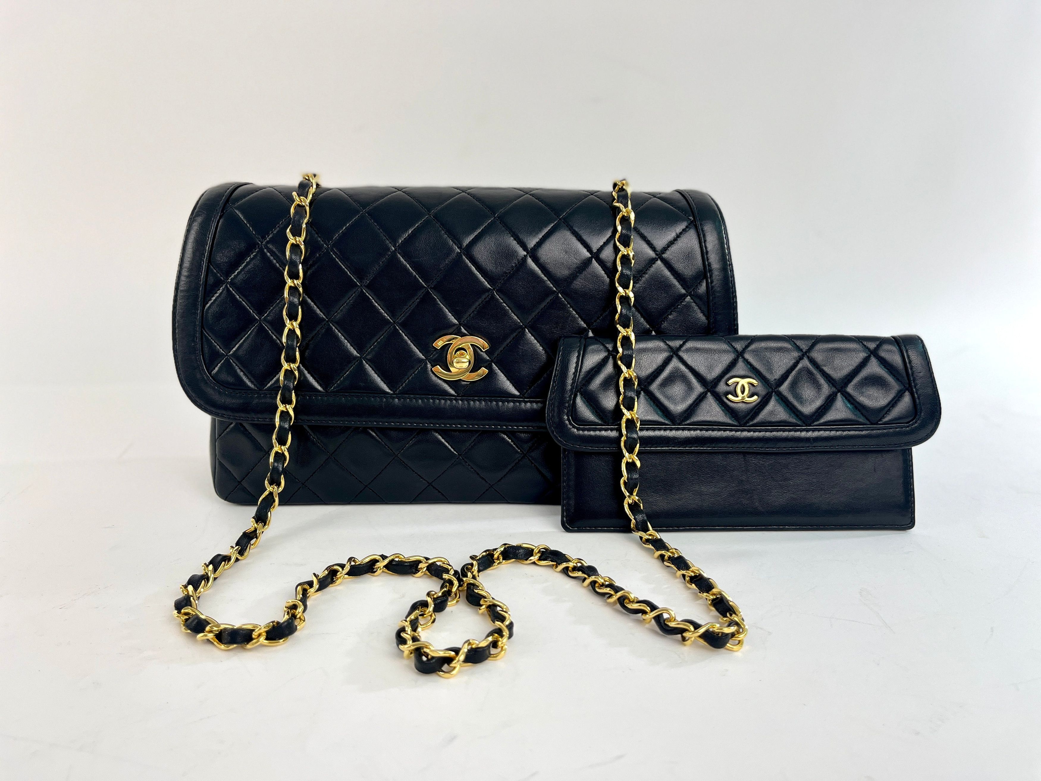 Chanel Quilted Lambskin Single Flap Medium Black Crossbody