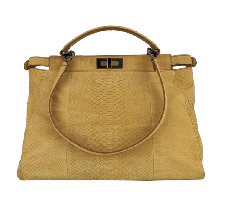 Fendi FENDI Snakeskin Peekaboo in Yellow | Grailed