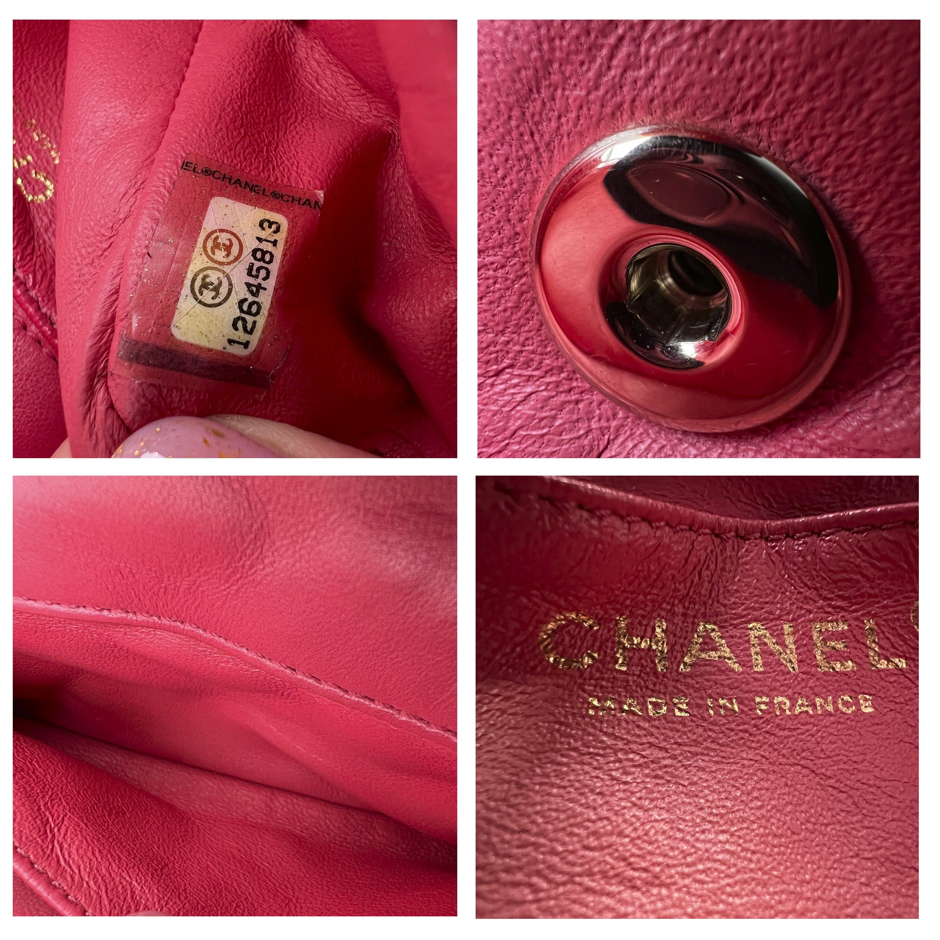 Chanel Chanel Quilted Lambskin Leather Charms Micro Mini Flap Pink Size ONE SIZE - 12 Thumbnail