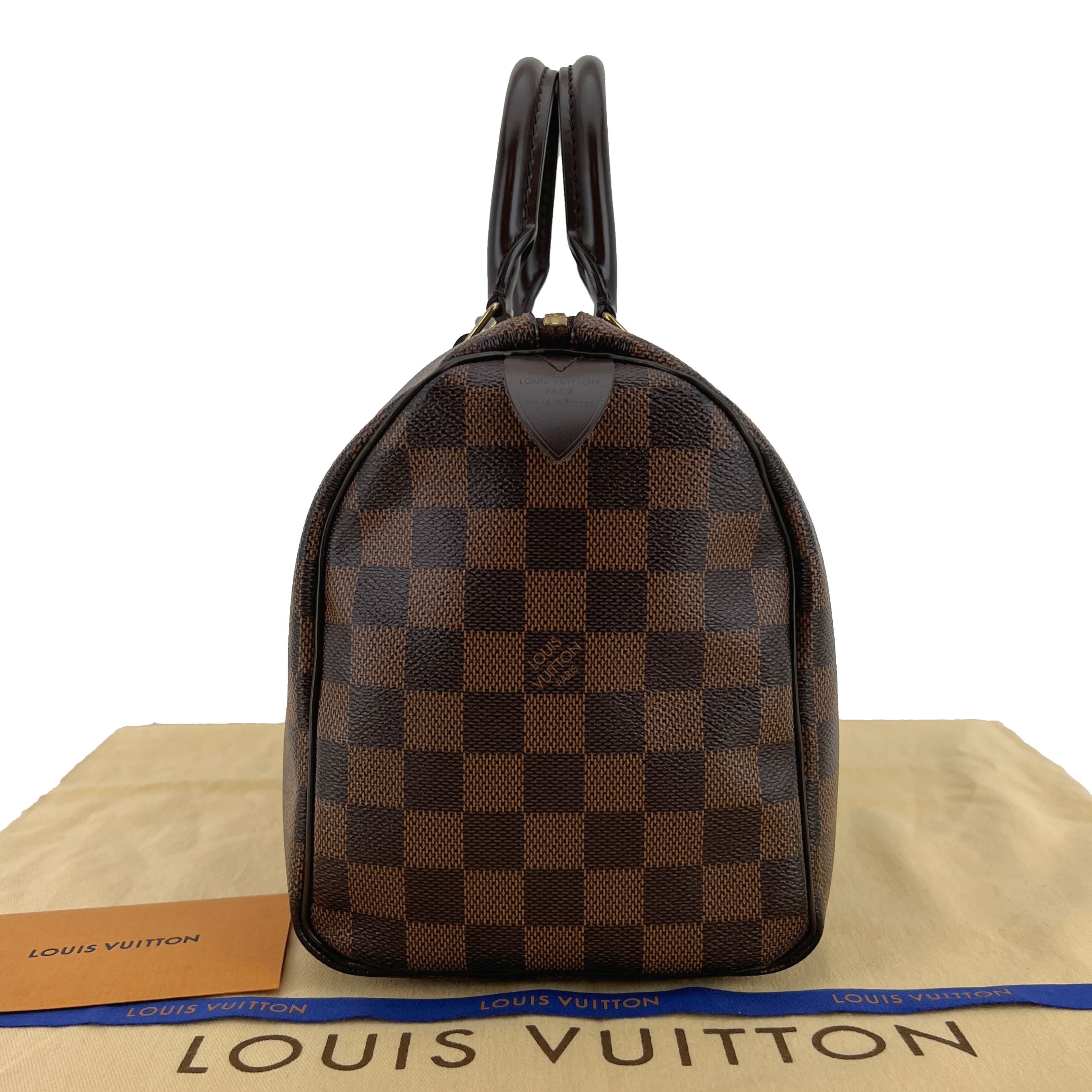 Louis Vuitton Damier Ebene Speedy 25 Satchel Handbag