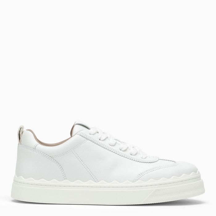 Chloe Chloé Lauren white leather trainer | Grailed