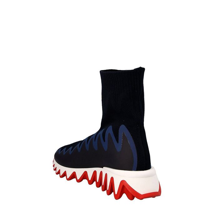 Christian Louboutin Black Sharky Sock Sneakers