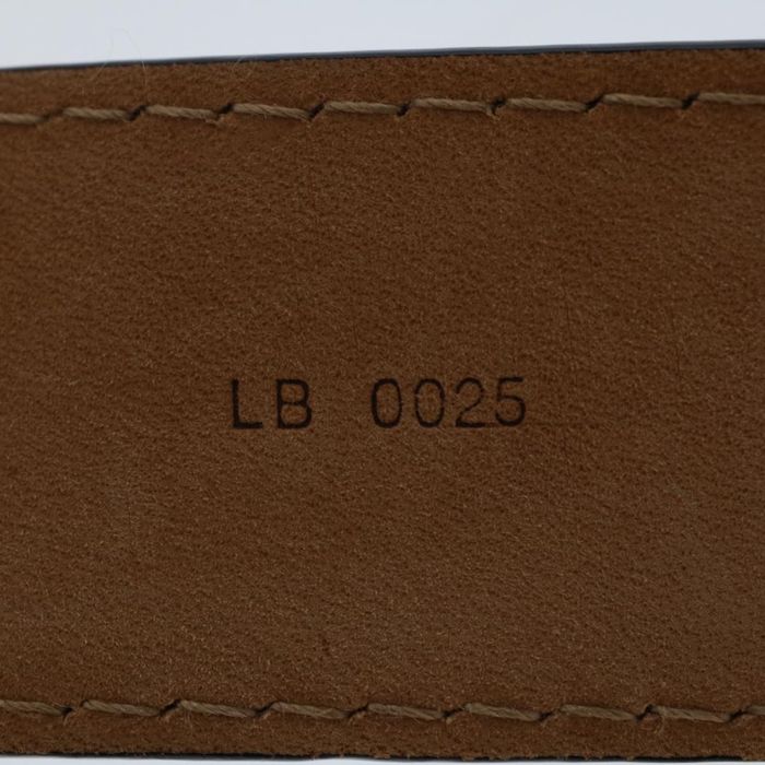 LOUIS VUITTON Ceinture jeans Belt Leather 29.5-33.5 Black