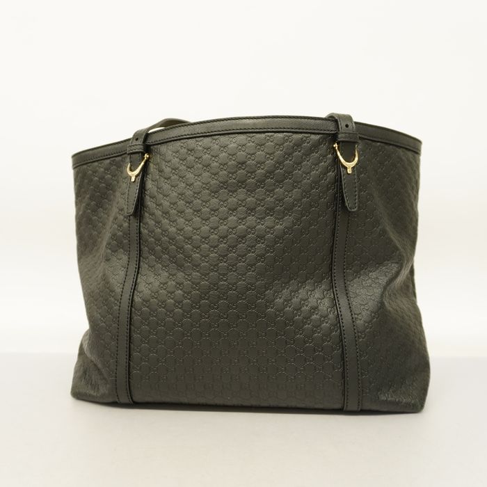 Gucci Auth Gucci MicroGuccissima Tote Bag 309613 Women's Leather Black ...