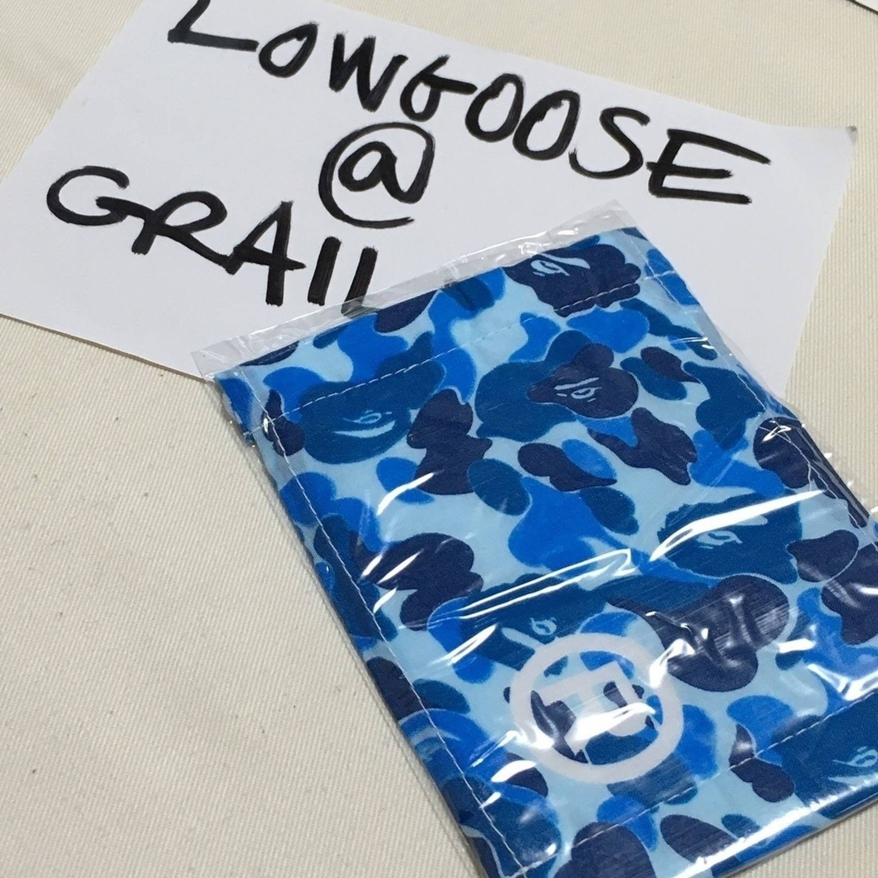 BAPE® Camo Cloth Face Mask Blue - A Bathing Ape